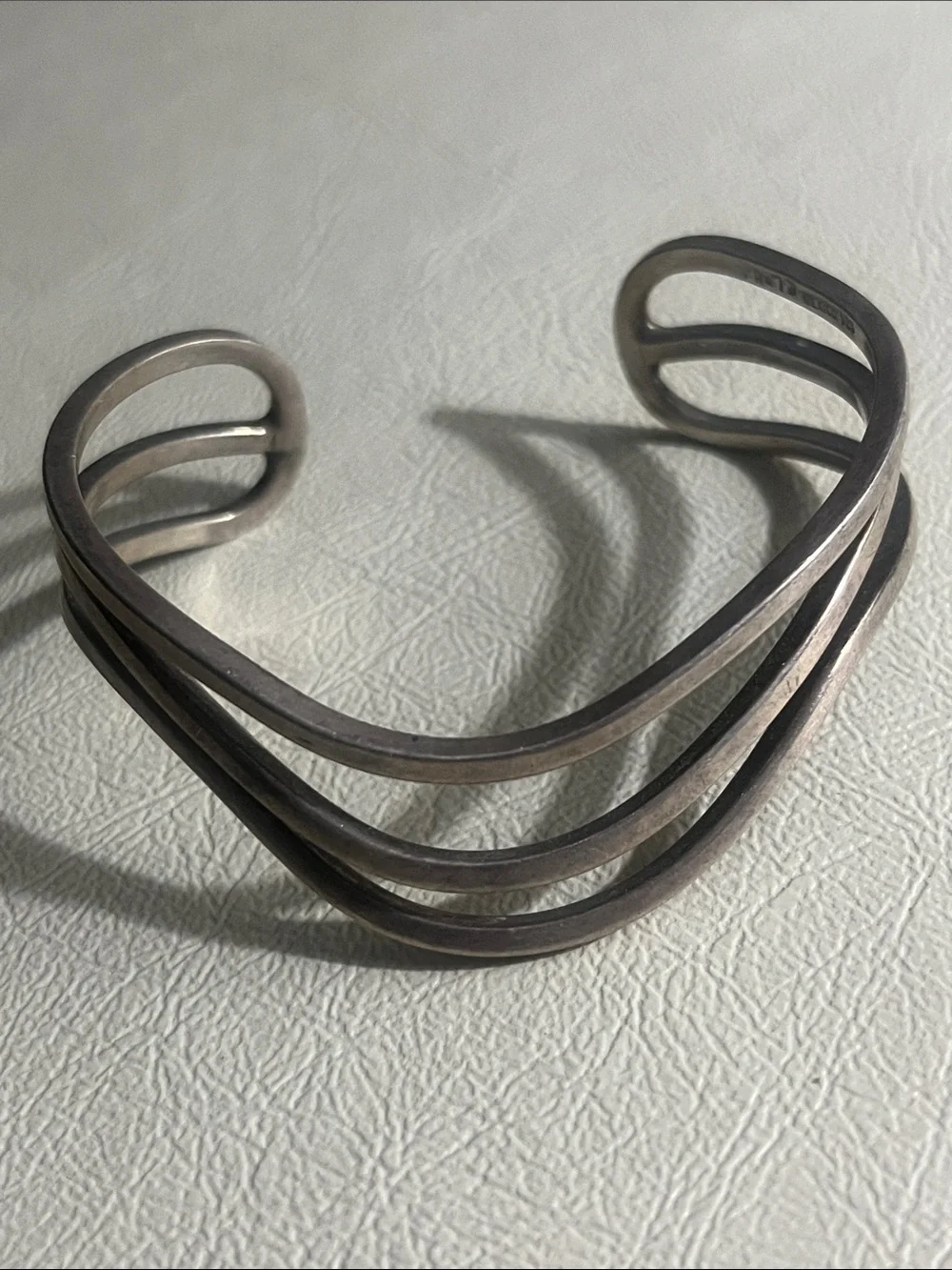 Mexico 925 Sterling Multi-Row Open Cuff Bracelet